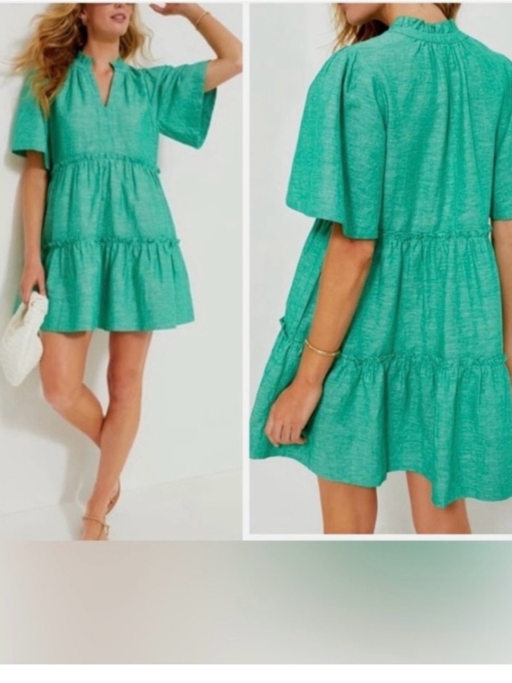 Tuckernuck Women’s Tiered Short Dress in Green